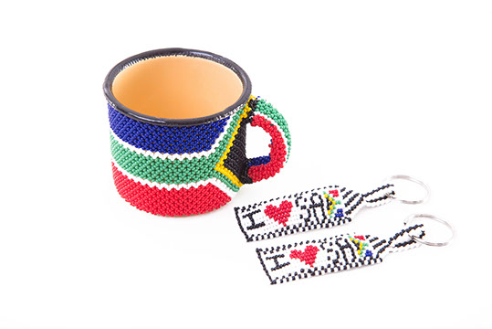 corporate gift, african craft, beaded pot