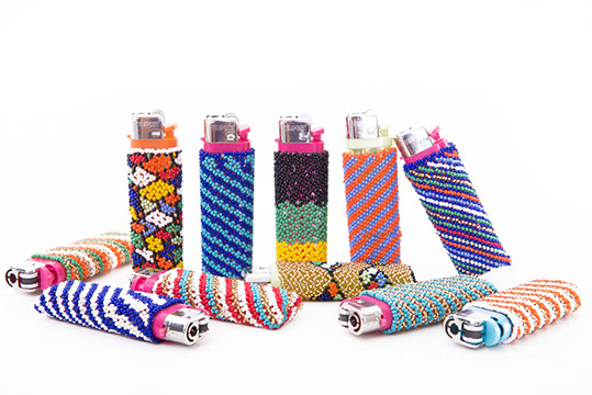 corporate gift, african craft, beaded pot