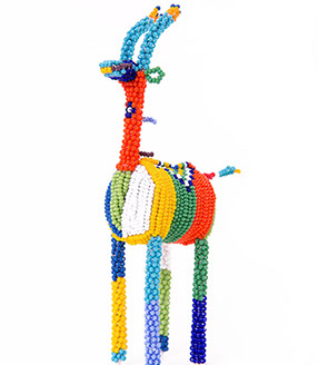 corporate gift, african craft, beaded giraffe