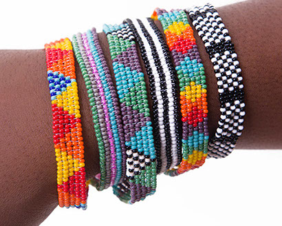 corporate gift, african craft, beaded bracelet