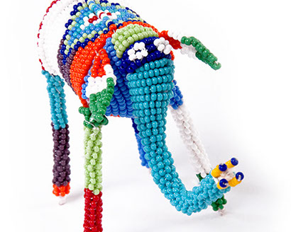 corporate gift, african craft, beaded elephant