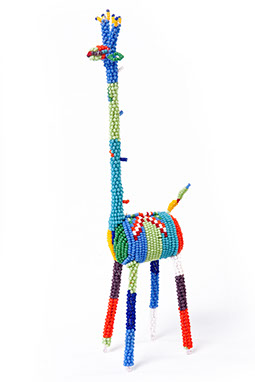 corporate gift, african craft, beaded giraffe